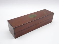 'The Criterion' base coin detector by Harris and Co Liverpool in mahogany box with original paper