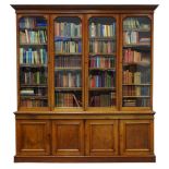 Victorian mahogany library bookcase,