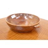 'Mouseman' Yorkshire oak fruit bowl by Robert Thompson of Kilburn, adzed finish,