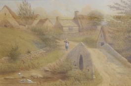 Edward C Booth (British 1821-post 1893): 'Beamsley, Yorkshire', watercolour, signed and dated 1888,