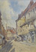 William James Boddy (British 1831-1911): 'Goodramgate to the Minster' watercolour signed,