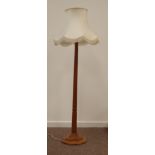 'Mouseman' Yorkshire oak standard lamp by Robert Thompson of Kilburn,