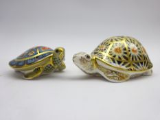 Royal Crown Derby paperweight 'Indian Star Tortoise' and another 'Terrapin' both boxed and with