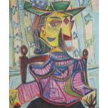 After Pablo Picasso (Spanish 1881-1973): 'Seated Portrait of Dora Maar, 1939',