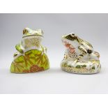 Royal Crown Derby limited edition paperweight 'Old Imari Frog' No 1197/4500 with certificate and
