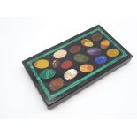 Florentine Pietra Dura plaque inset with specimen hardstones 11cm x 20cm Condition Report