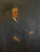 Frank Markham Skipworth (British 1854-1929): Large Portrait of a Seated Gentleman,