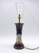 Moorcroft table lamp in the Tribute to Charles Rennie Mackintosh pattern H28cm Condition