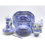 Copeland Spode Italian pattern tea and dinnerware comprising octagonal meat plate,