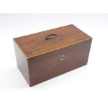 Early 19th Century mahogany tea caddy,