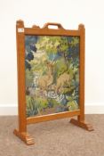 'Mouseman' Yorkshire oak fire screen by Robert Thompson of Kilburn,