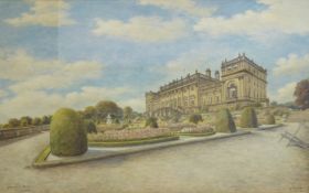 Emma Radley (British early 20th century): 'Harewood House near Leeds', watercolour signed,