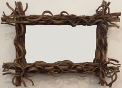 Wall mirror with root frame,
