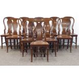 Set twelve mahogany dining chairs by Jas. Schoolbred & Co.