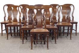 Set twelve mahogany dining chairs by Jas. Schoolbred & Co.