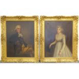 English School (18th century): 'Sir Francis Wood Bart' and his Wife 'Elizabeth',