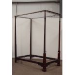 Regency mahogany four poster single bed,