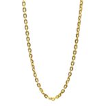 9ct gold link necklace stamped 375, approx 5.