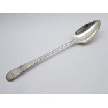 George III silver basting spoon engraved with an initial L30cm London 1814 Maker Peter and William