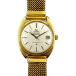 Omega Constellation automatic chronometer gentleman's stainless steel and gold capped wristwatch,