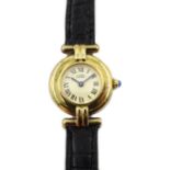 Cartier Vermeil silver ladies quartz wristwatch, back case numbered 085698 590002,