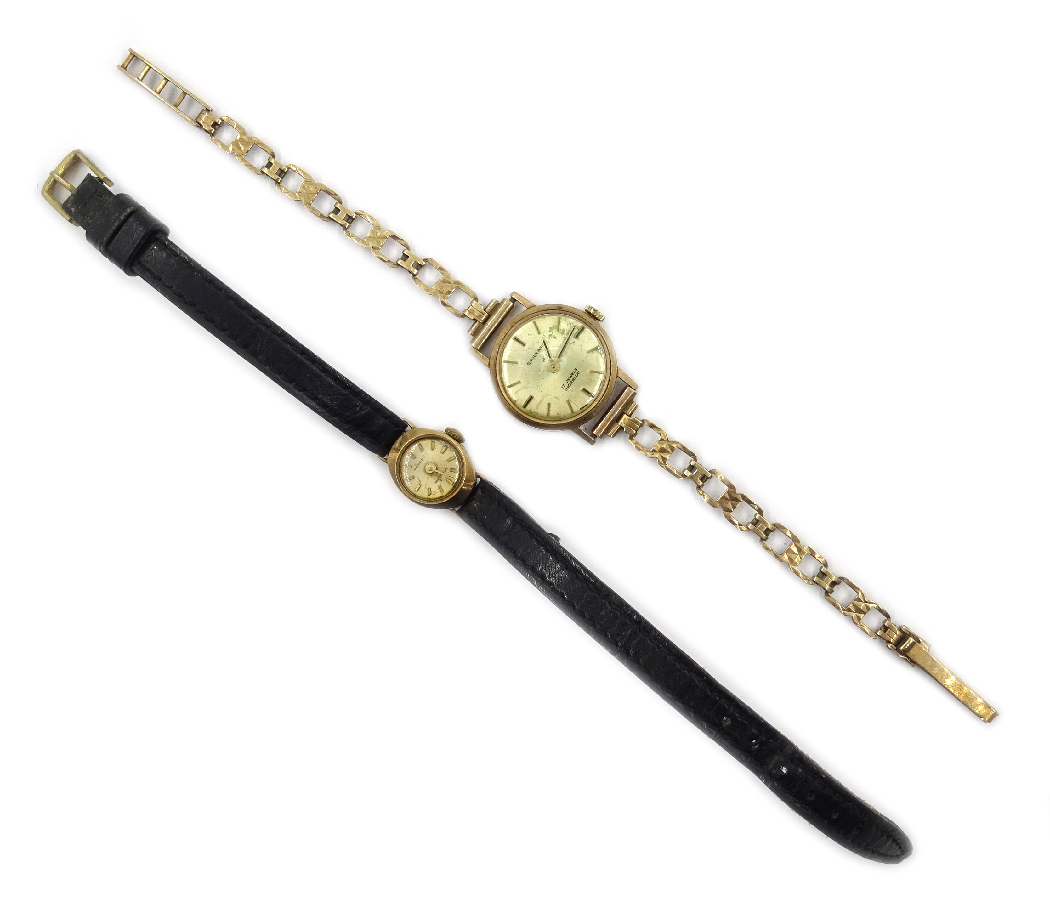 Garrard ladies 9ct gold bracelet wristwatch, hallmarked and a Regency 9ct gold wristwatch, - Image 2 of 4