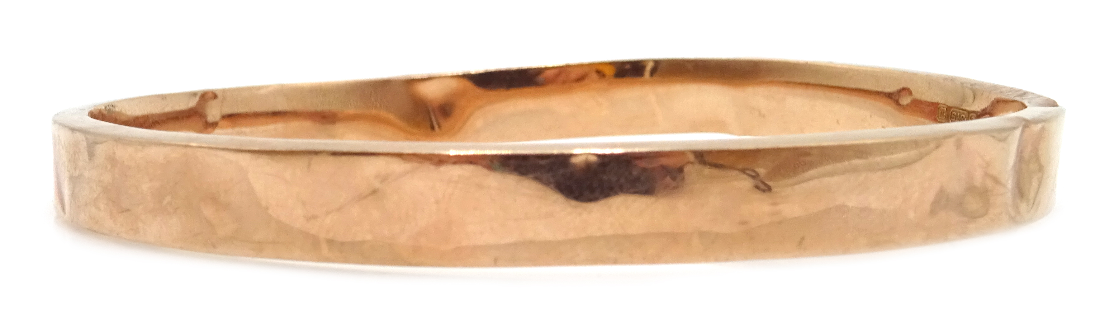 9ct rose gold bangle Chester 1925, approx 11. - Image 4 of 4