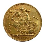 1913 gold full sovereign Condition Report & Further Details <a href='//www.