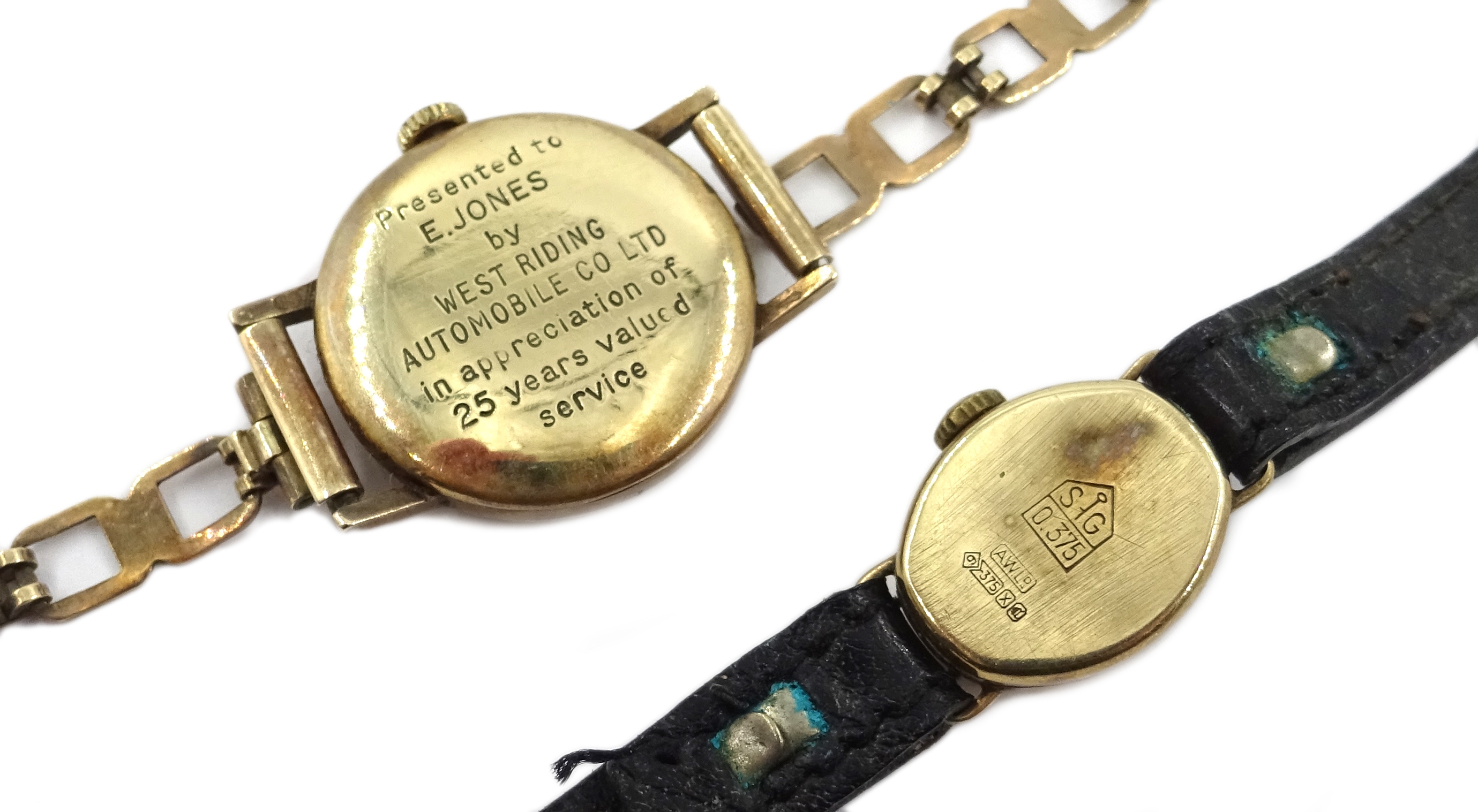 Garrard ladies 9ct gold bracelet wristwatch, hallmarked and a Regency 9ct gold wristwatch, - Image 4 of 4