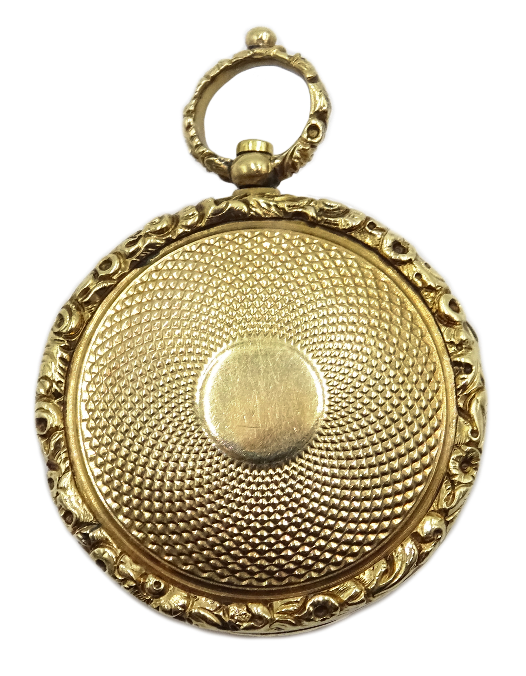 George IV circular gold citrine vinaigrette, the faceted citrine mounted in the lid, - Image 2 of 7