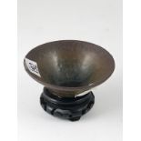 Hare Glaze Sung Tea Bowl simple flared traditional form 11.5cm dia