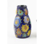 Art Deco Gouda Posy Vase stylised decoration, printed mark for Liberty & Co London 12cm height