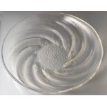 Lalique Style Opalescent Shallow Bowl Poisson (sardine) pattern, 25.5cm diam