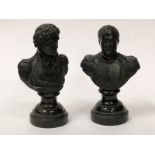 Pair Bronzed Desk Top Busts Napoleon & Nelson