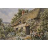 Ernest Abbott (British 1888-1973) Wisteria Cottage watercolour signed (lower right) 26 x 39cm