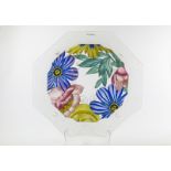 Loys Lucha of Paris Octagonal Glass Plaffonier De Maison Lightshade domed octagonal form the