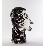 Silvano Signoretti Murano Glass Bust "Head" cast glass with pronounced facial features, elongated