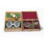 Aitchison's Telescopic Binoculars together with pocket scales & other