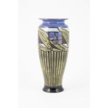 Royal Doulton Stoneware Vase By Maud Bowden elongated ovoid shape with everted rim stylised design