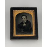 Small Victorian Daguerreotype portrait of a young man