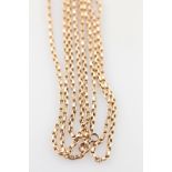 Victorian 9ct Trace Link Muff Chain 160cm length