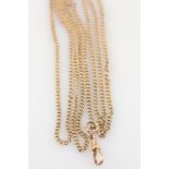 Victorian 9ct Curb Link Muff Chain 156cm length