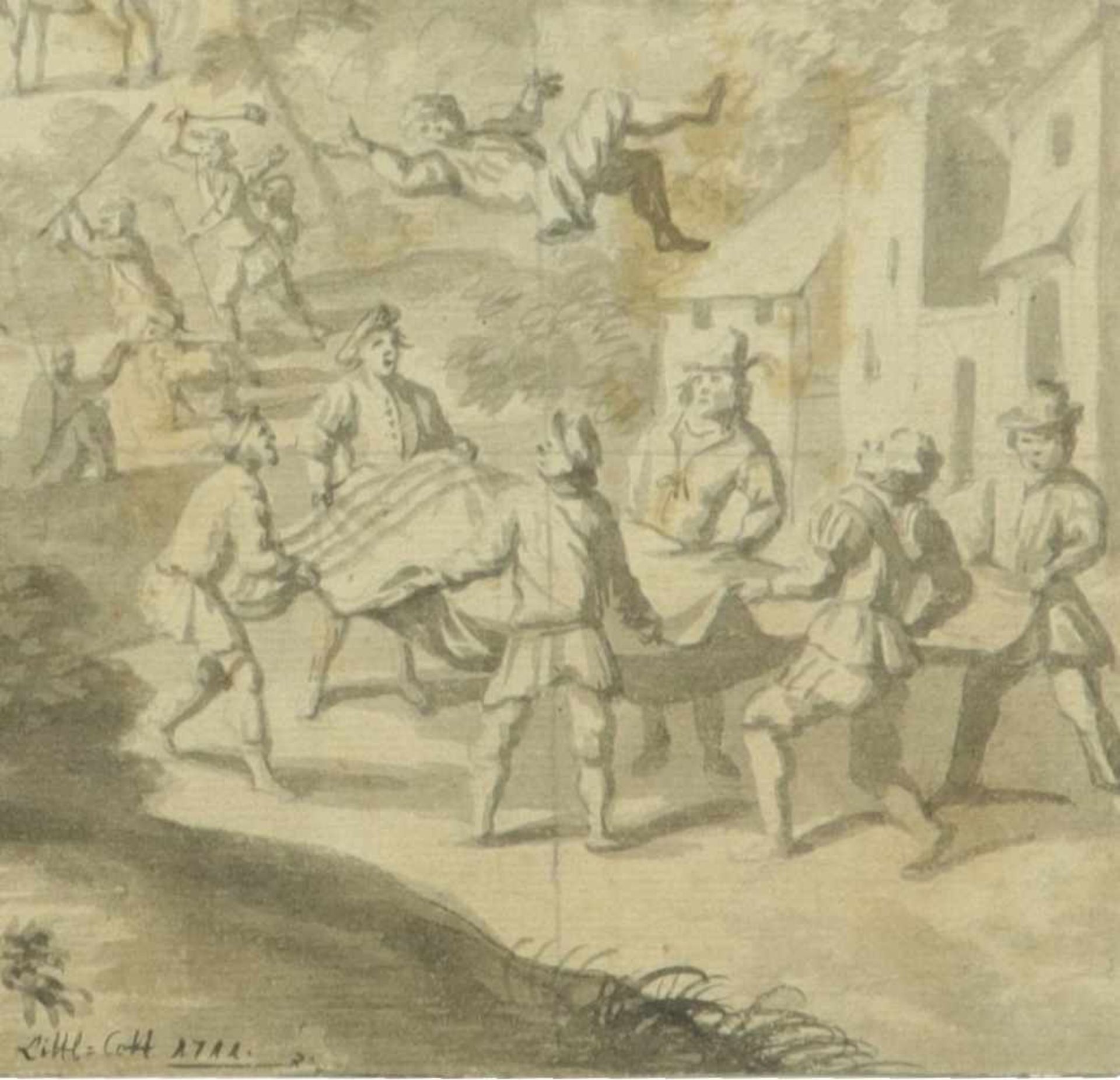 DUTCH SCHOOL(Late 17th Century)DUTCH SCHOOL(Late 17th Century) "Study with Hunting Scenes" - Bild 2 aus 3