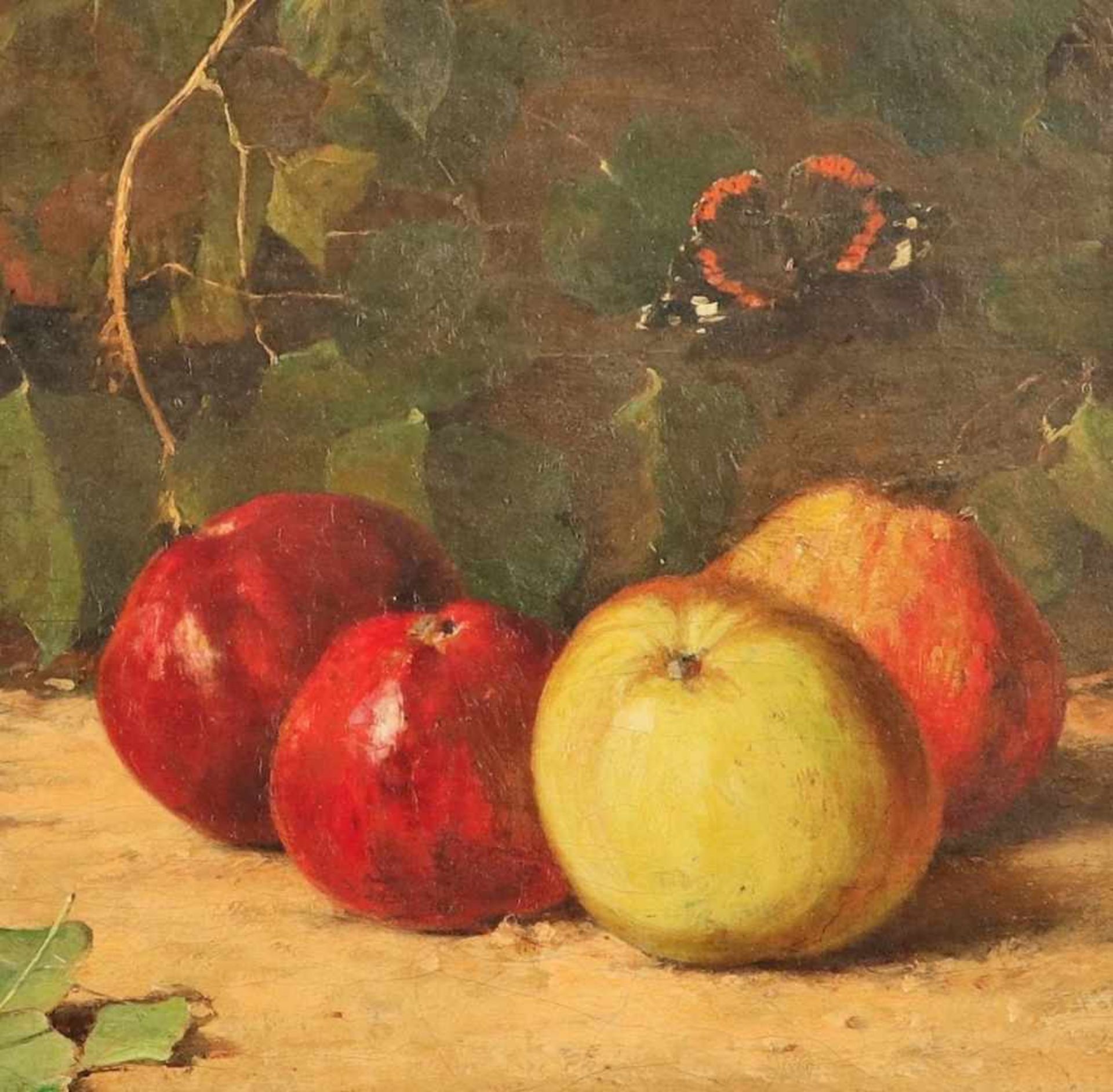 Jan Ja…(Dutch, 19th century)Jan Ja….?(Dutch, 19th century)“Still Live with Appels and a Butterfly“ - Bild 3 aus 6