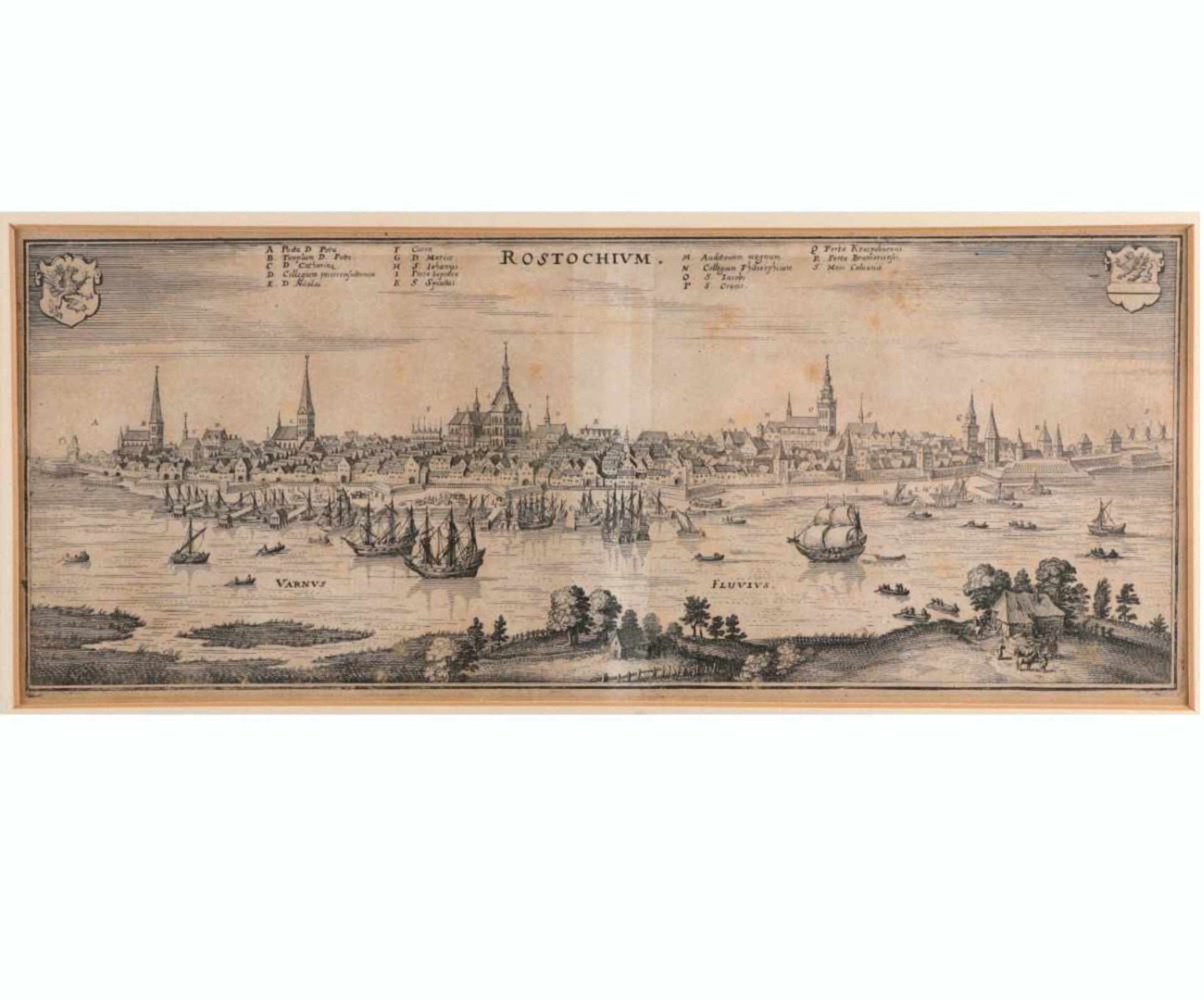 View of Rostock by Matthäus Merian the Elder (c.1660)A view of Rostock (Germany) from the north.