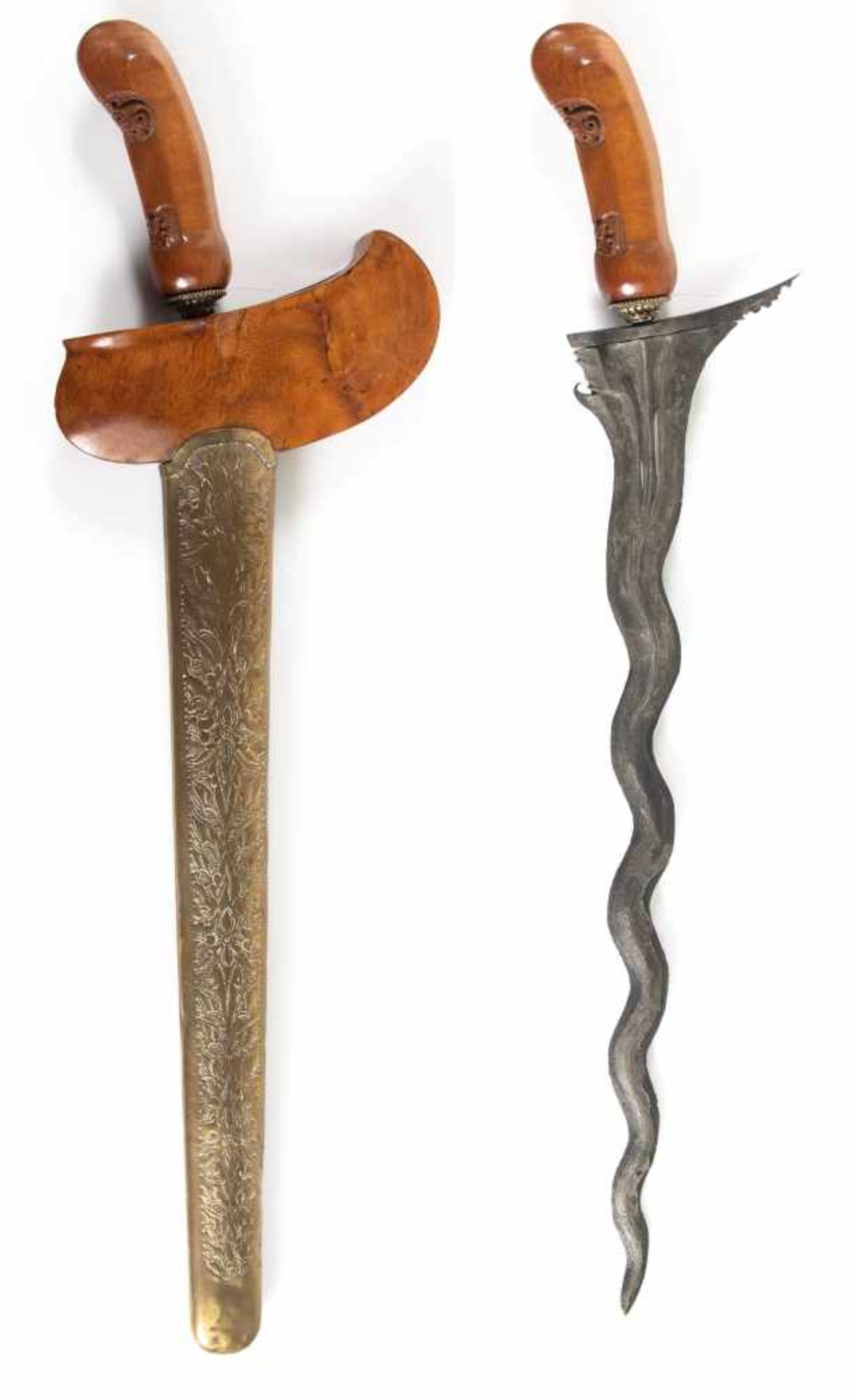 A Javanese Keris, with early 17th century blade.A Javanese Keris, with early 17th century blade.