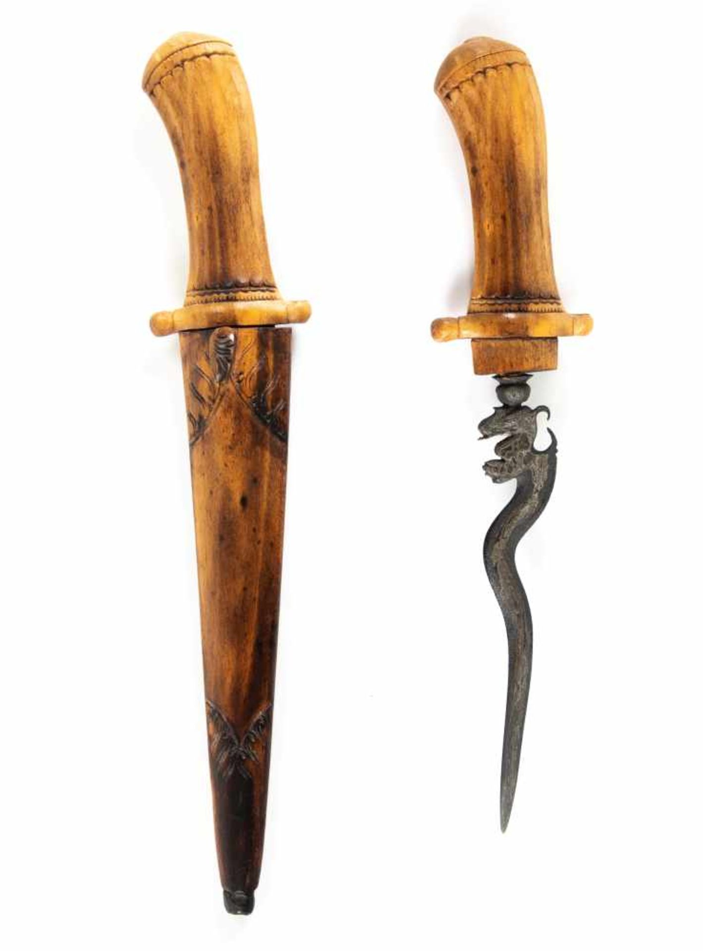 A rare 19th century Javanese Tombak or Lembing.A rare 19th century Javanese Tombak or Lembing.
