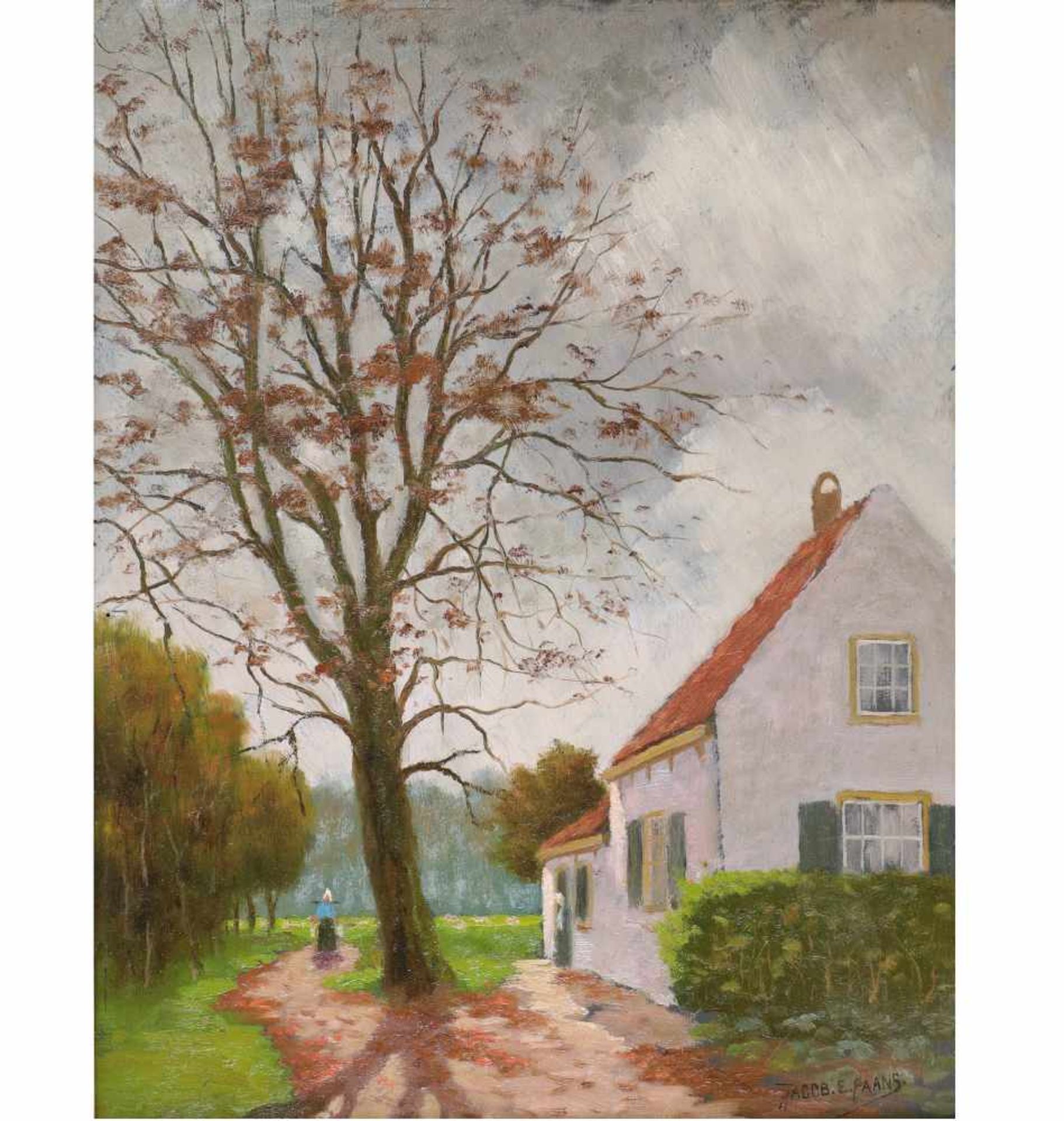 Jacob E. PAANS (1876 - 1972)Jacob E. PAANS(Dutch, born 1876 – died 1972)“Landscape with a white