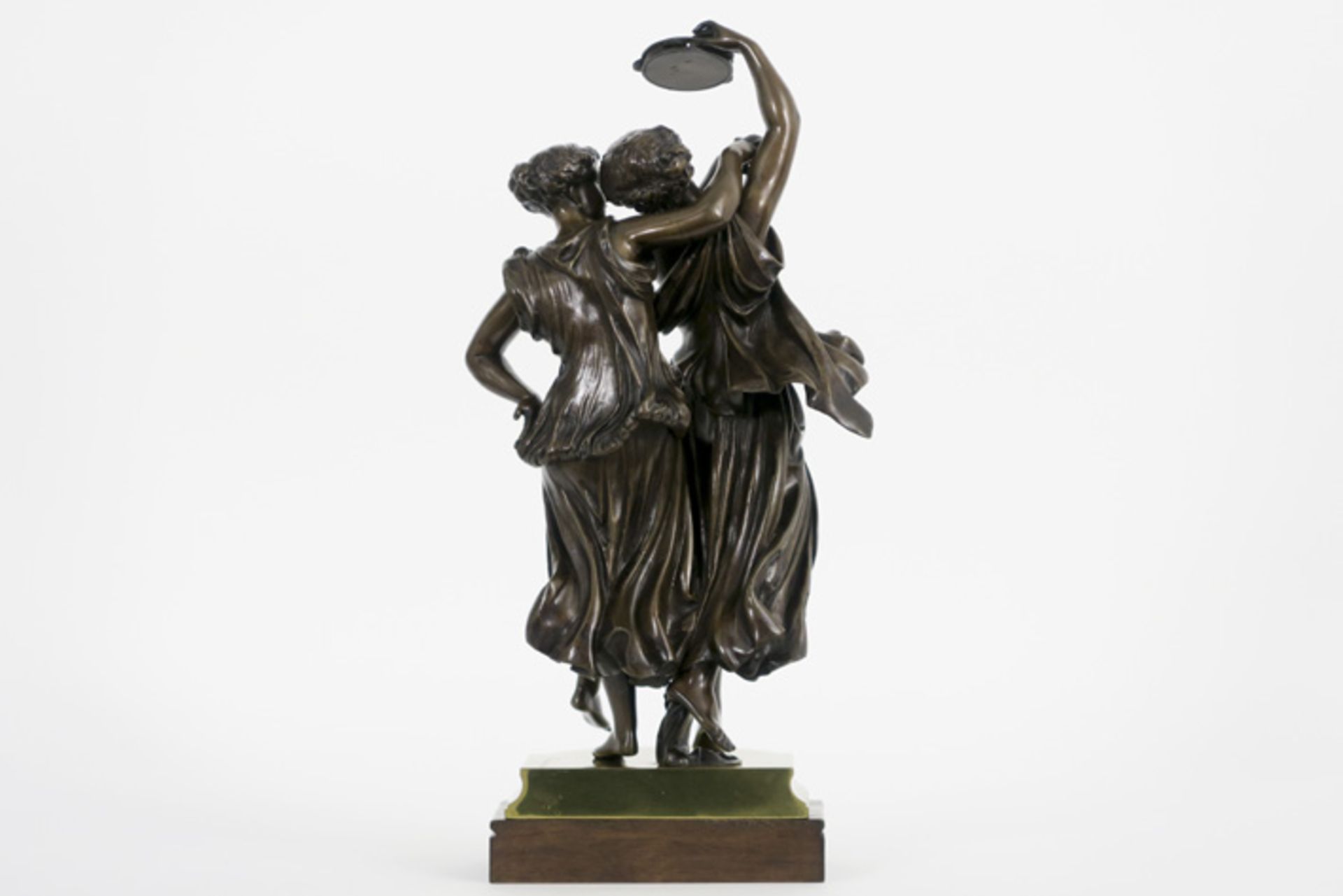 DUMAIGE HENRY ETIENNE (1830 - 1888) antieke dubbelsculptuur in brons : "Twee dansende [...] - Image 3 of 5