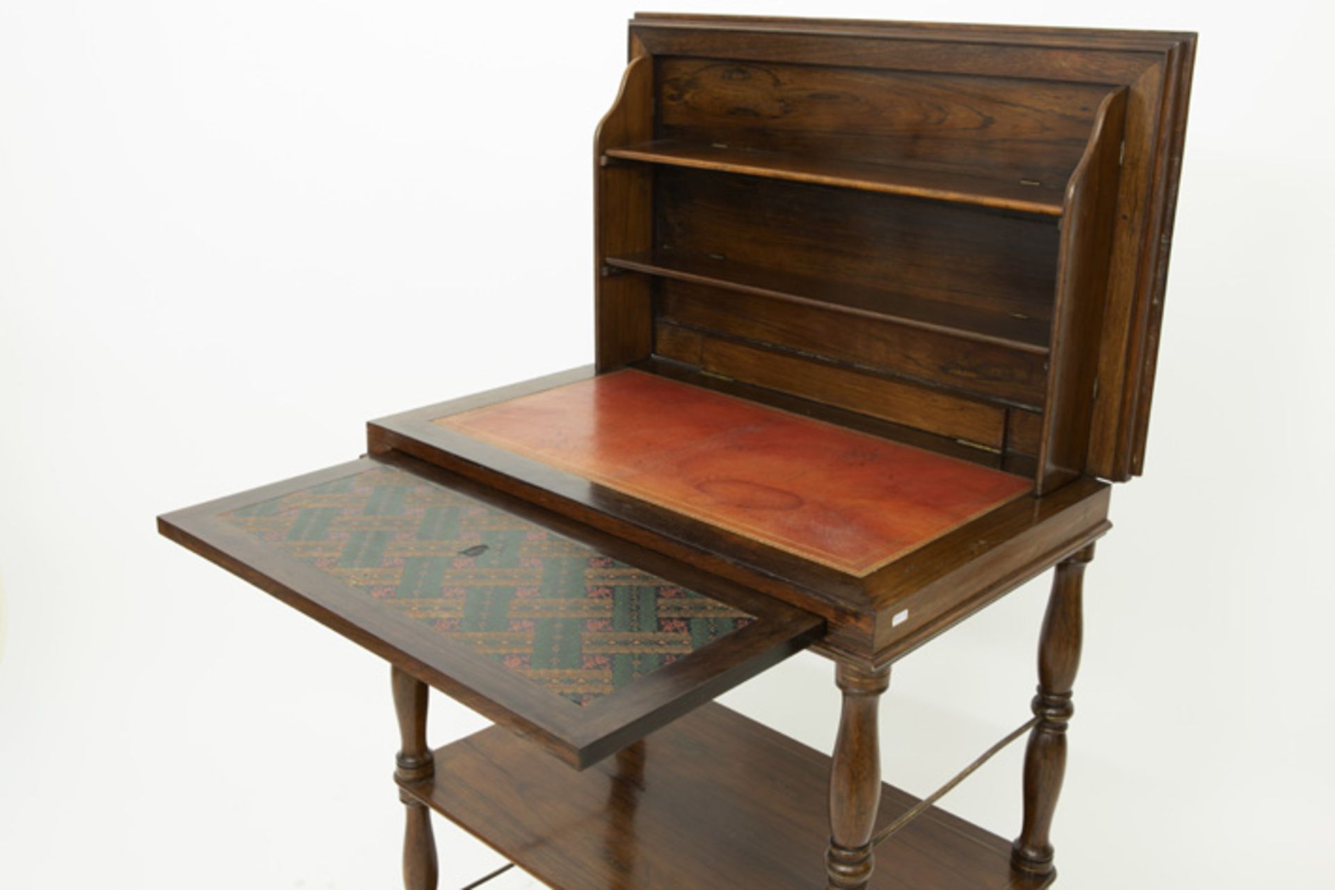 Fraai negentiende eeuws étagère-meubel in palissander met een opklapbaar bovenblad [...] - Image 3 of 3